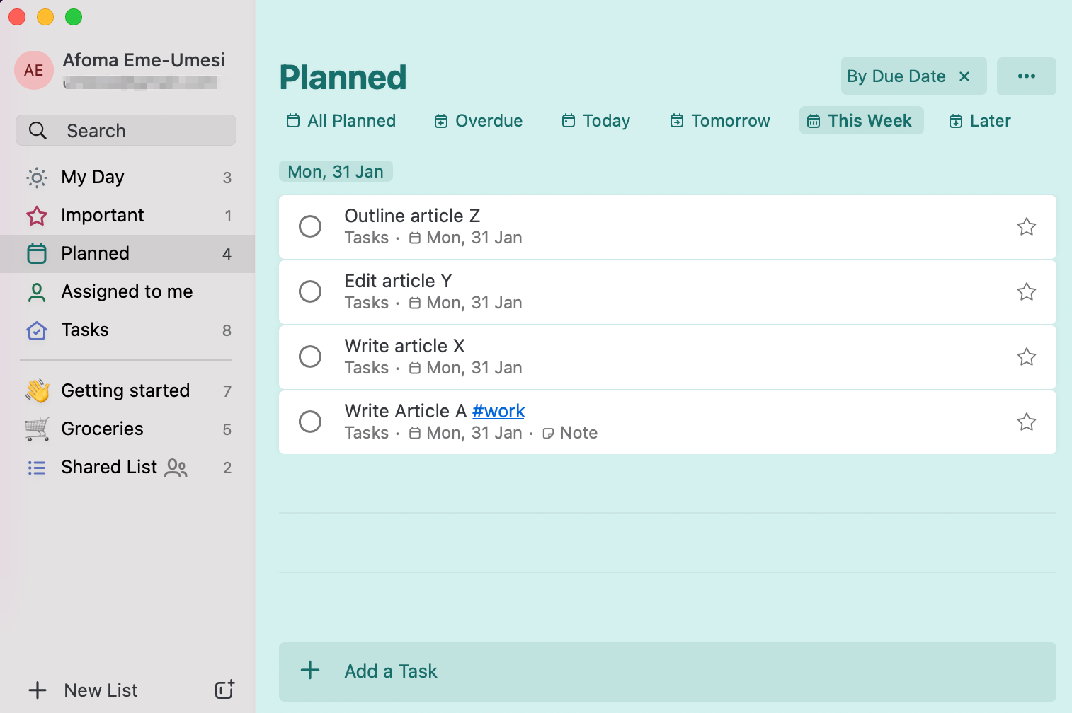 Personalized Day Planner 